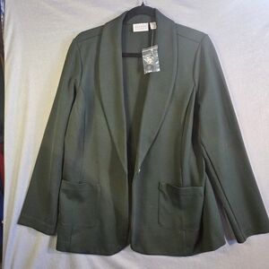 Susan Graver Women's Blazer Forest Green Size L